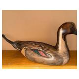 Ducks Unlimited Hand-Carved Wooden Mallard Decoy - 22 in Long, Signed Base Ducks Unlimited Hand-Carved Wooden Mallard Decoy - 22 in Long, Signed Base