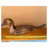 Ducks Unlimited Hand-Carved Wooden Mallard Decoy - 22 in Long, Signed Base Ducks Unlimited Hand-Carved Wooden Mallard Decoy - 22 in Long, Signed Base