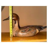 Ducks Unlimited Hand-Carved Wooden Mallard Decoy - 22 in Long, Signed Base Ducks Unlimited Hand-Carved Wooden Mallard Decoy - 22 in Long, Signed Base