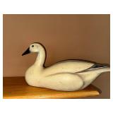 White Painted Wooden Duck Decoy - Vintage Carving for Rustic Home Decor White Painted Wooden Duck Decoy - Vintage Carving for Rustic Home Decor