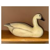 White Painted Wooden Duck Decoy - Vintage Carving for Rustic Home Decor White Painted Wooden Duck Decoy - Vintage Carving for Rustic Home Decor
