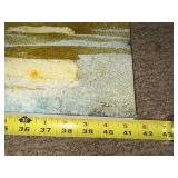 Impressionist Lake Landscape Canvas - Man in White Hat on Red Boat (approx 40 in wide) Impressionist Lake Landscape Canvas - Man in White Hat on Red Boat (approx 40 in wide)