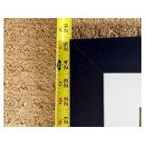 Framed Landscape Print - Two Men in Blue Rowboat on a Lake Framed Landscape Print - Two Men in Blue Rowboat on a Lake