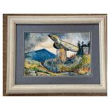 Landscape Painting with Bird Sculpture - Framed Print - Michaels Finish Landscape Painting with Bird Sculpture - Framed Print - Michaels Finish