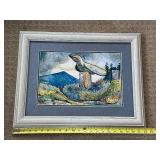 Landscape Painting with Bird Sculpture - Framed Print - Michaels Finish Landscape Painting with Bird Sculpture - Framed Print - Michaels Finish