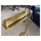 Brass Floor Lamp with Long Horizontal Shade - Adjustable Arm Brass Floor Lamp with Long Horizontal Shade - Adjustable Arm