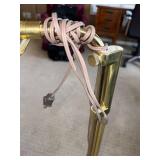 Brass Floor Lamp with Long Horizontal Shade - Adjustable Arm Brass Floor Lamp with Long Horizontal Shade - Adjustable Arm