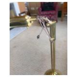 Brass Floor Lamp with Long Horizontal Shade - Adjustable Arm Brass Floor Lamp with Long Horizontal Shade - Adjustable Arm