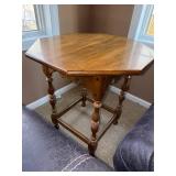Antique Octagonal Dining Table with Turned Legs - 30 in Diameter Antique Octagonal Dining Table with Turned Legs - 30 in Diameter