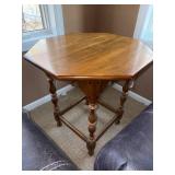 Antique Octagonal Dining Table with Turned Legs - 30 in Diameter Antique Octagonal Dining Table with Turned Legs - 30 in Diameter