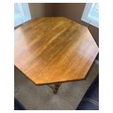 Antique Octagonal Dining Table with Turned Legs - 30 in Diameter Antique Octagonal Dining Table with Turned Legs - 30 in Diameter