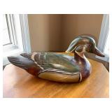 Sam Taber Ducks Unlimited Carved Wooden Duck Decoy - Signed Sam Taber Ducks Unlimited Carved Wooden Duck Decoy - Signed