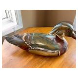 Sam Taber Ducks Unlimited Carved Wooden Duck Decoy - Signed Sam Taber Ducks Unlimited Carved Wooden Duck Decoy - Signed