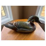 Sam Taber Ducks Unlimited Carved Wooden Duck Decoy - Signed Sam Taber Ducks Unlimited Carved Wooden Duck Decoy - Signed