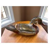 Sam Taber Ducks Unlimited Carved Wooden Duck Decoy - Signed Sam Taber Ducks Unlimited Carved Wooden Duck Decoy - Signed