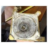 Brass 3-Piece Candelabra Set - Centerpiece Candlestick and 2 Side Holders Brass 3-Piece Candelabra Set - Centerpiece Candlestick and 2 Side Holders