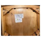 Wooden Ladder-Back Armchair with Curved Armrests