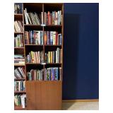 Wood Bookcase with Cabinet Base 86 in H x 28.5 in W x 15 in D Wood Bookcase with Cabinet Base 86 in H x 28.5 in W x 15 in D
