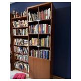 Wood Bookcase with Cabinet Base 86 in H x 28.5 in W x 15 in D Wood Bookcase with Cabinet Base 86 in H x 28.5 in W x 15 in D