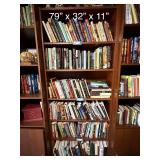 Wood Bookcase Shelving Unit - 79 in tall x 32 in wide x 11 in deep - Brown Finish Wood Bookcase Shelving Unit - 79 in tall x 32 in wide x 11 in deep - Brown Finish