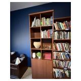 Wood Bookcase with Cabinet Base - 86 in H x 28.5 in W x 15 in D Wood Bookcase with Cabinet Base - 86 in H x 28.5 in W x 15 in D