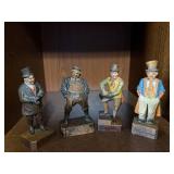 Dickens Character Wood Figurines - Mr. Micawber, Artful Dodger, Adam Waller (Lot of 4) Dickens Character Wood Figurines - Mr. Micawber, Artful Dodger, Adam Waller (Lot of 4)