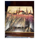 Wiens Farmhouse Landscape Framed Print - 11 inch Square Gold Frame Wiens Farmhouse Landscape Framed Print - 11 inch Square Gold Frame