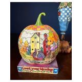 Jim Shore Heartwood Creek Count Your Blessings Pumpkin & Scarecrow Figurine Set Jim Shore Heartwood Creek Count Your Blessings Pumpkin & Scarecrow Figurine Set