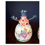 Heartwood Creek by Jim Shore Snowman Figurines - 2-Piece Hand-Painted Ceramic Set Heartwood Creek by Jim Shore Snowman Figurines - 2-Piece Hand-Painted Ceramic Set
