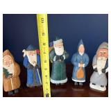Hand-Carved Wooden Santa Claus Figures (Lot of 5) Hand-Carved Wooden Santa Claus Figures (Lot of 5)