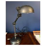 Vintage Industrial Desk Lamp - Adjustable Arm, Black Metal Dome Shade Vintage Industrial Desk Lamp - Adjustable Arm, Black Metal Dome Shade