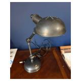 Vintage Industrial Desk Lamp - Adjustable Arm, Black Metal Dome Shade Vintage Industrial Desk Lamp - Adjustable Arm, Black Metal Dome Shade