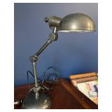 Vintage Industrial Desk Lamp - Adjustable Arm, Black Metal Dome Shade Vintage Industrial Desk Lamp - Adjustable Arm, Black Metal Dome Shade