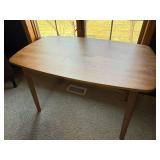 Wooden Dining Table - 48 in L x 28 in W x 29 in H, Rounded Corners Wooden Dining Table - 48 in L x 28 in W x 29 in H, Rounded Corners