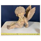 Cherub Angel Statue with Wings - Weathered Stone Finish, Approx 14 in Tall Cherub Angel Statue with Wings - Weathered Stone Finish, Approx 14 in Tall