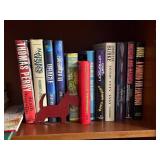 Books - Assorted Mystery & Thriller Collection on Wood Shelf Books - Assorted Mystery & Thriller Collection on Wood Shelf