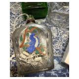 Glass Bottles (Lot of 4) - Tree, Faith Cross, Star Decanter, Bird Motif with Bottle top Light Inserts Glass Bottles (Lot of 4) - Tree, Faith Cross, Star Decanter, Bird Motif with Bottle top Light Inserts