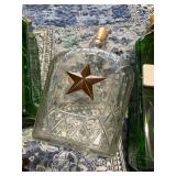 Glass Bottles (Lot of 4) - Tree, Faith Cross, Star Decanter, Bird Motif with Bottle top Light Inserts Glass Bottles (Lot of 4) - Tree, Faith Cross, Star Decanter, Bird Motif with Bottle top Light Inserts