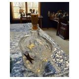 Glass Bottles (Lot of 4) - Tree, Faith Cross, Star Decanter, Bird Motif with Bottle top Light Inserts Glass Bottles (Lot of 4) - Tree, Faith Cross, Star Decanter, Bird Motif with Bottle top Light Inserts