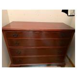 Cherry Finish Dresser - 4-Drawer Chest with Brass Pulls Cherry Finish Dresser - 4-Drawer Chest with Brass Pulls