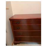 Cherry Finish Dresser - 4-Drawer Chest with Brass Pulls Cherry Finish Dresser - 4-Drawer Chest with Brass Pulls
