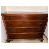Cherry Finish Dresser - 4-Drawer Chest with Brass Pulls Cherry Finish Dresser - 4-Drawer Chest with Brass Pulls