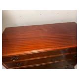 Cherry Finish Dresser - 4-Drawer Chest with Brass Pulls Cherry Finish Dresser - 4-Drawer Chest with Brass Pulls