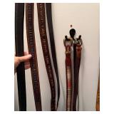 Assorted Leather Belts - Brown & Black, Mixed Widths, Vintage Style Assorted Leather Belts - Brown & Black, Mixed Widths, Vintage Style