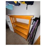 Oak Finish 4-Shelf Bookcase, 35in H x 30in W x 12in D Oak Finish 4-Shelf Bookcase, 35in H x 30in W x 12in D