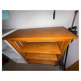 Oak Finish 4-Shelf Bookcase, 35in H x 30in W x 12in D Oak Finish 4-Shelf Bookcase, 35in H x 30in W x 12in D
