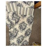 Queen Size Quilts - Gray Damask Pattern & Navy Floral Stripe (Lot of 2) Queen Size Quilts - Gray Damask Pattern & Navy Floral Stripe (Lot of 2)