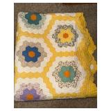 Queen Patchwork Comforter & Yellow Quilt (Lot of 2) Queen Patchwork Comforter & Yellow Quilt (Lot of 2)