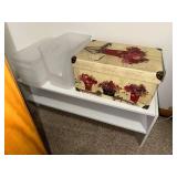 Decorative Floral-Print Storage Box & 3 Clear Plastic Baskets Decorative Floral-Print Storage Box & 3 Clear Plastic Baskets