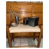 Hammered Metal Bowl & 3 Glass Vases & Tissue Box (5-Piece Decor Set) Hammered Metal Bowl & 3 Glass Vases & Tissue Box (5-Piece Decor Set)